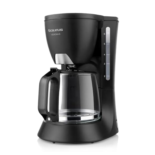 Taurus Cafetera Goteo Verona 6 6 Tazas, 600 W, 6 Cups, plástico, Negro
