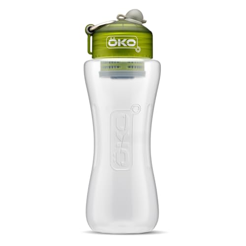 OKO Advanced Water Bottle with Filter Derived from NASA Technology, Filtered Water Bottle for Travel/Outdoors & Home, Water Filter Bottle for Harmful Contaminants (1 L, Moss)