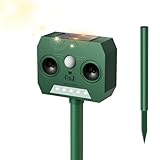 【2025 強力害獣対策】 猫よけ 超音波 動物撃退器 犬よけ 鳥よけ 野良猫対策 赤外線PIRセンサー 2つ超音波スピーカー LEDフラッシュライト搭載 ソーラー充電3000mAh超長待機 IP66防水防塵 120°広範囲 12m感知 猫避けグッズ 差し込み＆壁掛け両用