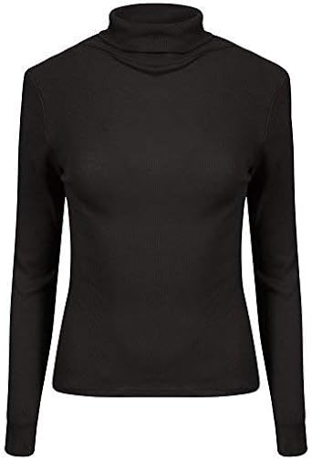 Get The Trend Womens Rib Polo Neck Top 