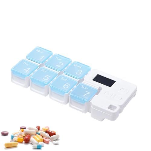 Rangement de pilules de 7 jours avec alerte sonore portable
