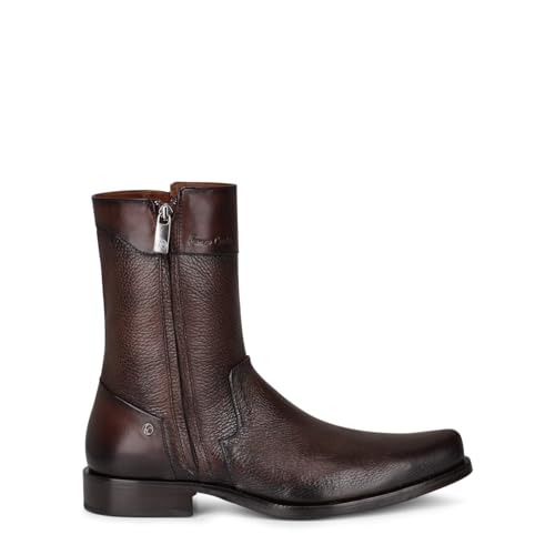FRANCO CUADRA Men's Leather Dress Boots Dark Brown2