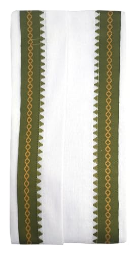 Image of Handloom Pure Cotton Traditional God Towel | Gamcha /Angocha Towel | Fast Absorbing Bath Towels for Men, Women & Kids | Perfect for Everyday Use |Pack of 4 | Size 76 x 178 cm | White