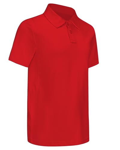 Image of MIVEI Kids' Performance School Uniform Polo Shirt Breathable UPF50+ | Youth Boys Girls Short Sleeve Golf Collared Shirts Grid Dry Fit Wrinkle Free Stretch Lightweight Cool Athletic Button Dress