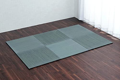 イケヒコ い草 置き畳 無地調 美畳 約70×70×1.5cm 6枚組 グレー シンプル モダン シック 縁無し #1040150130410