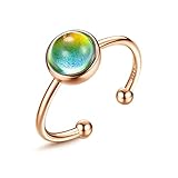 🌞【KRFY Mood Ring】🌞 Helle, farbwechselnde Acryl-Stimmungssteine ​​sind in hochglanzpolierte, langlebige S925-Sterlingsilber-Ringfassungen eingelegt, die jedem Outfit Schönheit und Charme verleihen können. Dieser Ring kann alleine oder mit anderem Modeschmuck getragen werden, um einen wirklich eleganten Look zu kreieren. Erstellen Sie das perfekte Schmuckgeschenk und erweitern Sie die Damenmodegarderobe um einen modernen Stil.