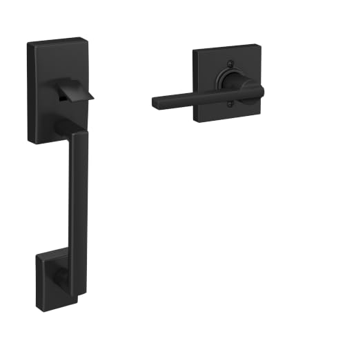 Image of SCHLAGE Century Lower Half Entry Handleset, Latitude Lever, Matte Black