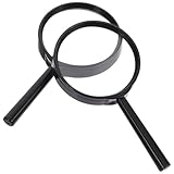 OUNONA 2 Stück Handlupe Rutschfestem Griff Vergrößerung Vielseitige Leselupe für Bücher Zeitungen Naturerkundung und Kinderforschung Tragbar und Handlich