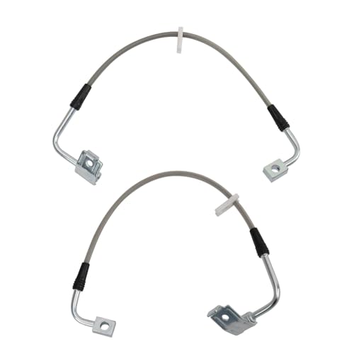 Image of TRQ Front Performance Brake Hose Set Compatible with 2007 Jeep Wrangler