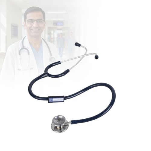 Image of BPL Medical Technologies ST-03 Brass Dual Adult Chest Piece Stethoscope|High Acoustic Level, Versatile Chestpiece for Adult & Pediatric Use|Medical Instrument for Auscultation - Blue