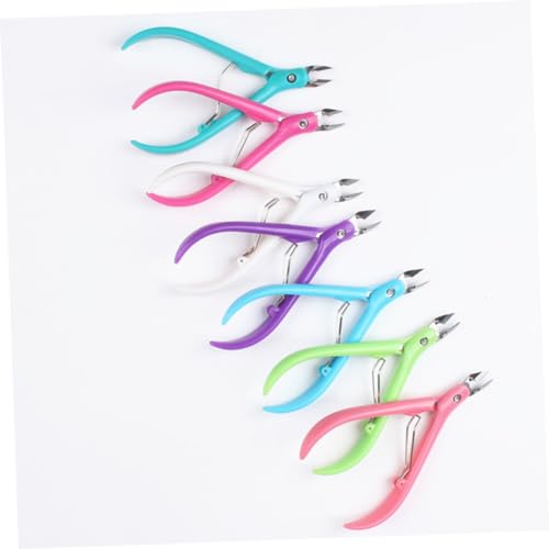 Ipetboom Manicure Kit with 3pcs Cuticle Scissors Plastic Handle Nail Clippers for Home Salon Use Random Color