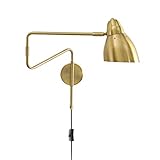 Einfach zu installieren: Diese Wandlampe ist mit einem Schalter zum individuellen Einschalten & Ausschalten der Leuchte versehen, was sehr praktisch. und mit 1,5 m langes externes Kabel, das über einen Stecker direkt an die Stromversorgung angeschlossen werden kann oder direkt an eine Lüsterklemme angeklemmt werden