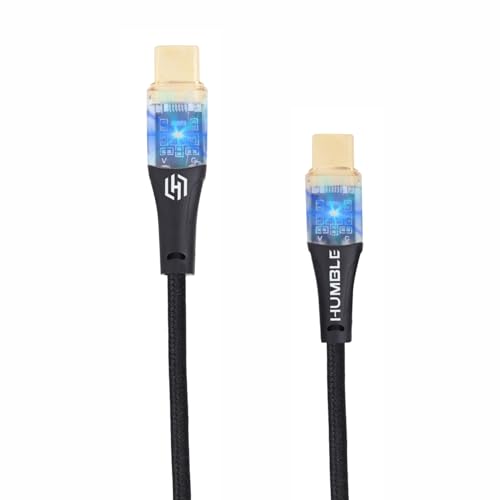 HUMBLE Premium Nylon Braided 65W / 6.5A Type C to Type C, 480mbps Data Transfer Speed, LED Connectors on Both Ends, 1.2M Length, Compatible With Smartphones, Laptop, PC & Other Type C Devices (B0D31P75YC) Amazon Price History, Amazon Price Tracker