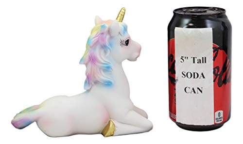 Ebros Gift Ebros Pastel Colors Majestic Rainbow Mane Unicorn Mare Horse With Golden Horn Figurine Collectible Decor Magical Unicorns Theme thumb #7