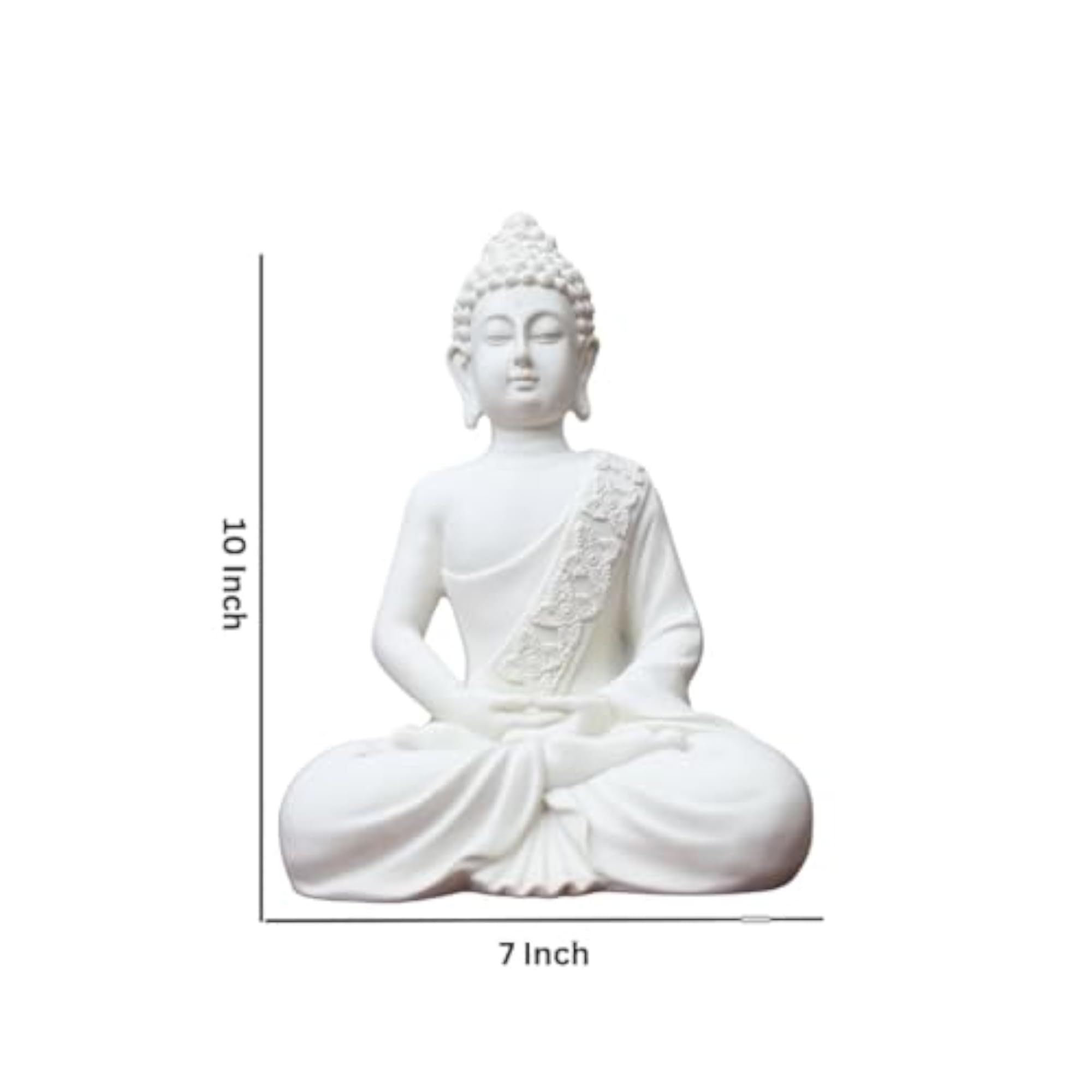 Polymarble Meditating Buddha Statue