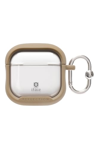 iFace Reflection AirPods 第4世代 専用 ケース ポリカーボネート クリアケース (ベージュ)【 耐衝撃 カラビナ付き ワイヤレス充電可 アイフェイス airpods4 エアーポッズ イヤホンケース 】