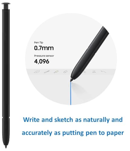 Image of S Pen S23 Ultra [withBluetooth] Compatible with Samsung Galaxy S23 Ultra 5G All Version, Stylus Touch S Pen Replacement, Silver Top Matches Sky Blue & Lime Phones (Silver)