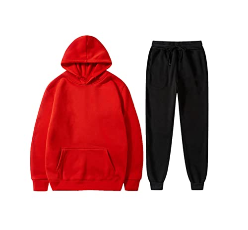 Ensemble de vêtements de sport pour homme sweat à capuche et pantalon chaud multicolore XXL