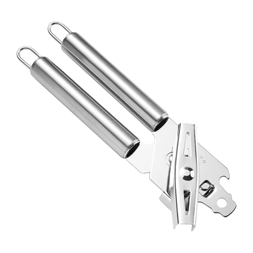 Abrelatas manual de acero inoxidable resistente | Abrelatas multifunción profesional de acero inoxidable para cocina