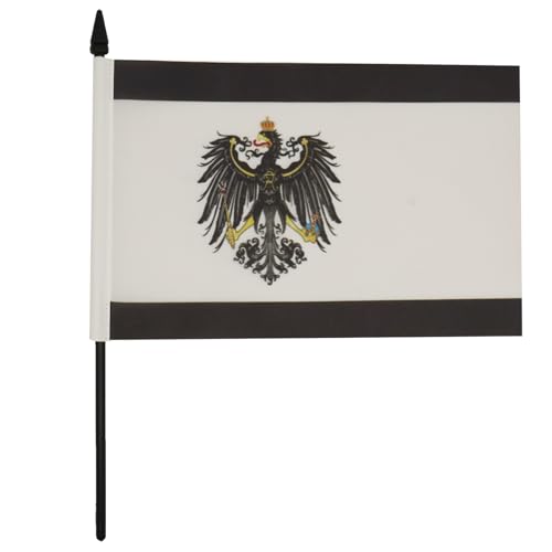 AZ FLAG - Tischflagge Königreich Preußen 1701-1918 - 21x14 cm - Preussen Tischfahne 14 x 21 Cm - Flaggen