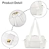 Flintronic Mini Gym Bag for Women, 30 * 18 * 11.5CM Portable Duffle Bag with Adjustable Straps, Waterproof Travel Duffle Bag with Wet Compartment, Small Gym Bag for Gym Outdoor Activities(White) #2