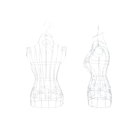 Female Wire Dress Form Wire Mannequin with Hook, Hanging Half-length Torso Mannequin, Multipurpose Garment Rack, for Sewing Dress Form and Boutique Display Home Decor