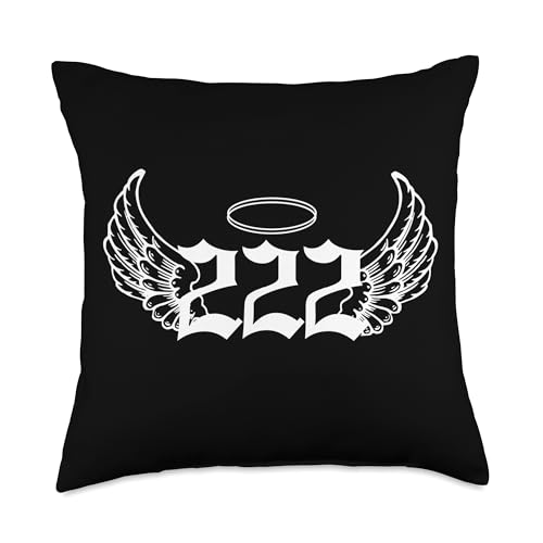222 Angel Number Throw Pillow