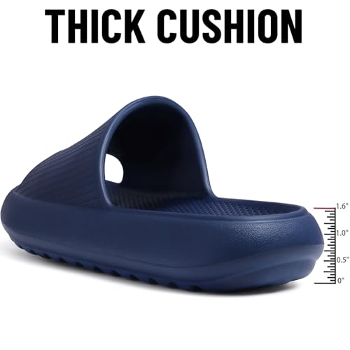 Image of Comwarm Cloud Slide Sandals for Women Men Ultra Comfort Recovery Pillow Slippers Soft Summer Beach Shoes with Low Arch Support