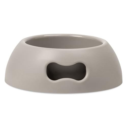 UNITED PETS Pappy Ciotola Media per Cani, Eco-Friendly, di Design, Made in Italy, Tortora, Capacità 1100ml, M