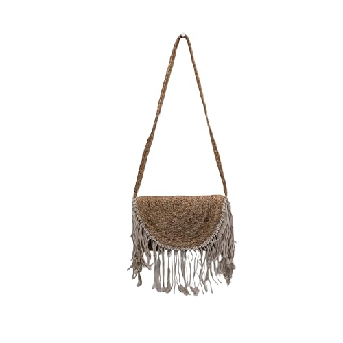 Generic Indie Jute Crossbody Bag Rope Fringes Bohemian Hipster Beach Wedding Natural Boho Summer Handcrafted in India Handbag3