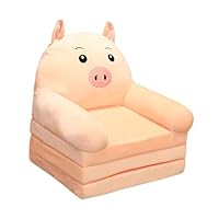 Qianly Kids Couch Foldable Sofa Chair Armchair Toddler Chair Children Couch for Living Room, Pig 3 Layer