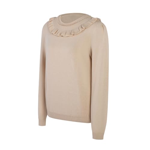 Kids Round Neck Lace Pullover Long Sleeve Sweater Long Sleeve Solid Color Knit Sweater3