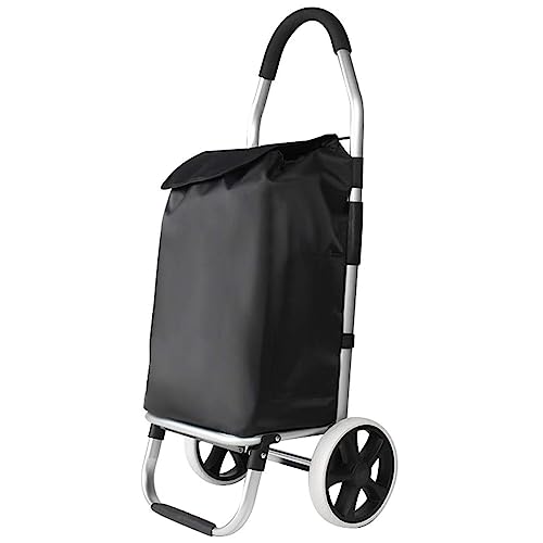 Carrito de comestibles plegable ligero con 3 ruedas, carrito de compras para subir escaleras y carrito de lavandería