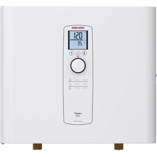 Stiebel Eltron Tankless Water Heater – Tempra 15 Plus – Electric, 14.4kW, On Demand Hot Water, Eco, White, Made in Germany