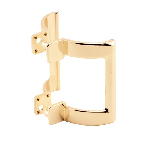 Prime-Line M 6159 Diecast Shower Door Handle Set For Shower Doors Or Tub Enclosure, 2” Hole Center, Brass (Single Pack) #TOP1
