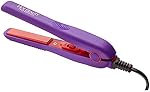 Hot Beauty Professional Ceramic Mini Flat Iron 1/2" Anti-Frizz Extreme Smooth (Violet) FREE Travel Pouch Included