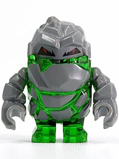 LEGO Power Miner Minifig Rock Monsster Boulderax Trans-Green
