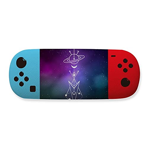 Étui de rangement pour lunettes motif ciel étoilé et totem alien rigide protecteur