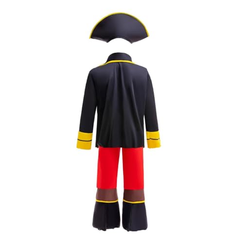 Lito Angels Pirate Captain Fancy Dress Up Costume Outfit Set including Hat and Eye Patch for Kids Boys Age 5-6 Years - Image 2