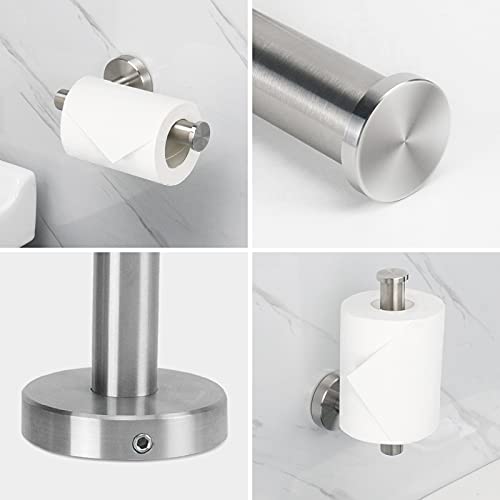 NearMoon 5 Pcs Bathroom Hardware Set SUS 304 Thicken Stainless Steel-Towel Bar Set Include 16" Towel Rod+Toilet Paper Holder+3 Multifunctional Hooks Bathroom Accessories (Brushed Nickel) - Image 3