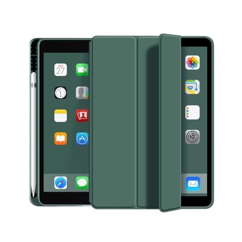 Housse iPad Pro 13 2024 silicone premium vert foncé chic et minimaliste