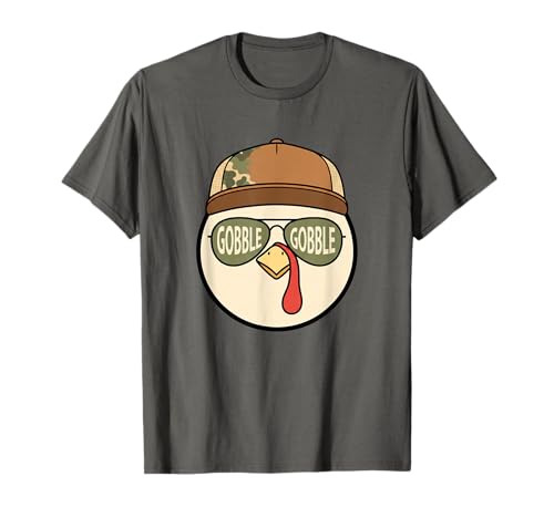 Gobble Gobble Funny Turkey Face Kids Thanksgiving Hunting C3 T-Shirt