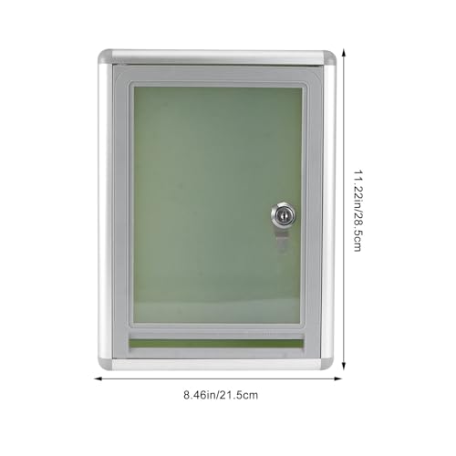 Boîte aux lettres murale en acrylique gris et aluminium pour bureau - 3
