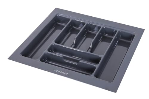 Image of Polyvinyl Chloride Heavy Pvc Cutlery Tray,Modular Kitchen Basket Storage Organizer,Heavy Stylish Tray,Cutlery Tray For (21X19 Inchcosmetics, Grey)