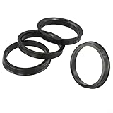 Filteilect Zentrierringe für Auto-Naben, 66,6 mm bis 57,1 mm, 4 Stück, schwarz, Kunststoff, Spurverbreiterung, kompatibel mit präziser Passform und Vibrationsreduzierung