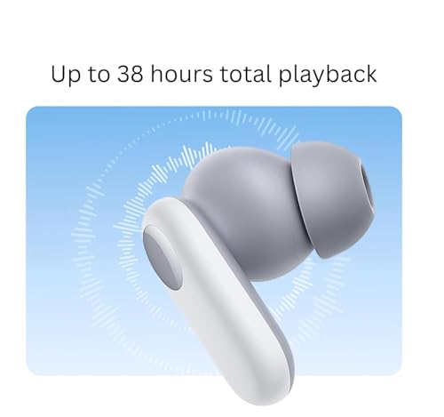 Image of Original in-Ear Wireless Earbuds for Oneplus Buds 2r with Mic, 12.4mm Rich Bass Drivers, Up to 38Hrs Combined Playtime, Compact Charging Case Included (White)