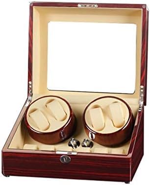 FENOKD Mechanical Watch Shaker Automatic Watch Winder Box, 5 Rotation Modes, 4 Winder Positions with 6 Watches Storage Display Box