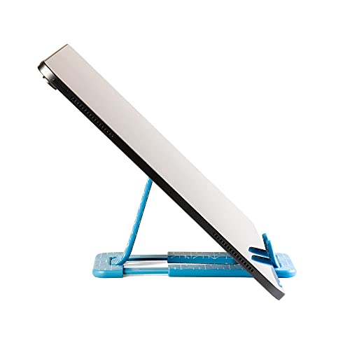 Gifts for Readers & Writers Flexistand Pro Compact and Adjustable Phone/Tablet Stand for eReader/Kindle/Smartphone/Samsung, Blue Geometrical