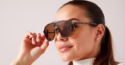 ZOOPX Cute Trendy Big Tortoise shell Polarized Sunglasses For Women,Ladies Sun glasses Polarized Uv Protection (Tortoise shell) by ZOOPX - Image 2
