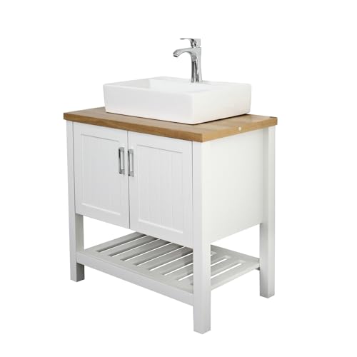 NUPczxg 32" Farmhouse Single Bathroom Vanities, Wooden Bathroom Vanity with